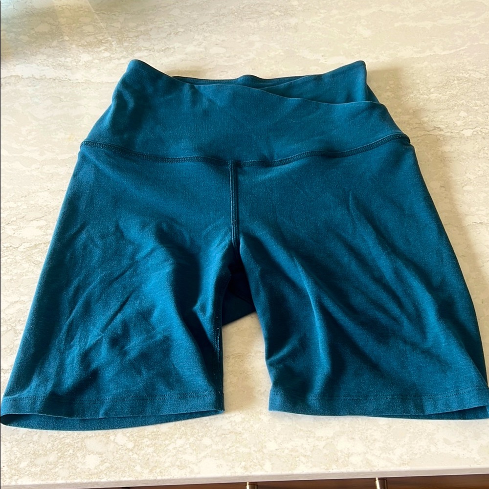 Beyond Yoga Teal Bike Shorts with High Waist